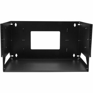 StarTech.com 2-Post 4U Open Frame Wall Mount Network Rack with Built-in Shelf and Adjustable Depth, Computer Rack for IT E