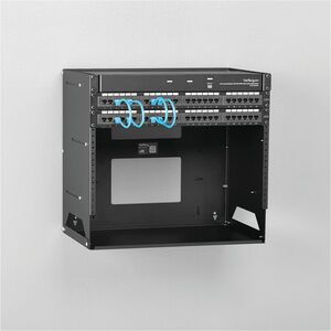 StarTech.com 2-Post 8U Open Frame Wall Mount Network Rack with Built-in Shelf and Adjustable Depth, Computer Rack for IT E