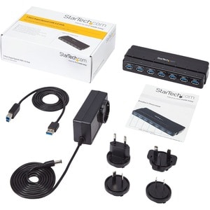 StarTech.com USB-Hub - USB - Extern - Schwarz - 7 Total USB Port(s) - 7 USB 3.0 Port(s) - PC, Mac