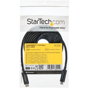 StarTech.com Cavo Thunderbolt 3 USB-C (40Gb/s) da 2m - Compatibile con Thunderbolt e USB - 40 Gbit/s - Schermato - Nickel 