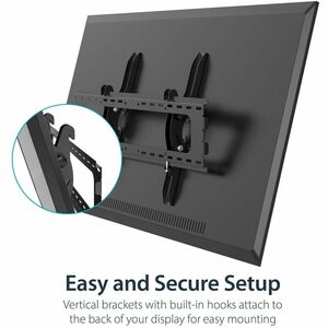 StarTech.com Flat Screen TV Wall Mount - Tilting - For 32" to 75" TVs - Steel - VESA TV Mount - Monitor Wall Mount - 1 Dis