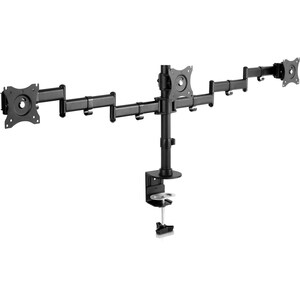 V7 Triple Swivel Desk Stand Mount - Up to 27" Screen Support - 17.64 lb Load Capacity - 12.4" Height x 18.4" Width x 57" D