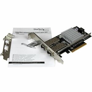 StarTech.com 10 Gigabit-Ethernet-Karte für Workstation - 10GBase-X - SFP+ - Plug-in-Karte - Schwarz - PCI Express x4 - 20 