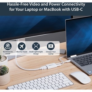 StarTech.com USB C to HDMI 2.0 Adapter 4K 60Hz with 60W Power Delivery Pass-Through Charging - USB Type-C to HDMI Video Co