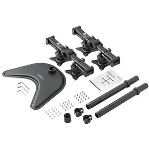 StarTech.com Quad Monitor Stand, Crossbar, Steel, Monitors up to 27" (17.6lb/8kg), VESA Monitor, Computer Monitor Stand, M
