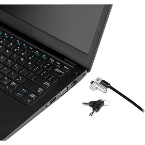 Kensington Kabelschloss Für Notebook, Tablet - 1,83 m Kabel - Schloss mit Schlüssel - Schwarz, Silber - Karbonstahl - für 