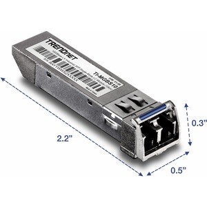 TRENDnet SFP to RJ45 Industrial Single-Mode LC Module (10km); TI-MGBS10; 1000Base-LX Industrial SFP; Compliant with IEEE 8