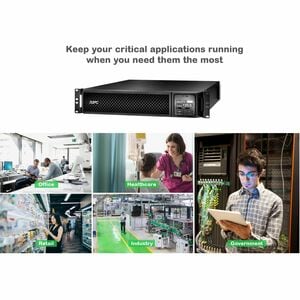 APC Smart-UPS On-Line, 1500VA, Rackmount 2U, 120V, 6x 5-15R NEMA outlets, Network Card, Extended runtime, W/ rail kit - 2U