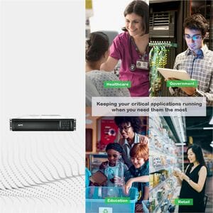 APC Smart-UPS, Line Interactive, 2200VA, Rackmount 2U, 120V, 6x NEMA 5-15R+2x NEMA 5-20R outlets, Network Card, AVR, LCD -