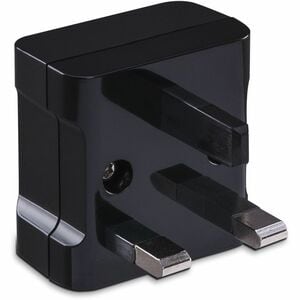 CyberPower TRB1L1 International Travel Adapter - VAC - Type A, Type C, Type G, & Type I Input Plugs, Black, 1YR Warranty