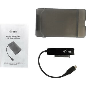 i-tec MySafe USB-C 3.1 Gen. 2 Easy, Carcasa de disco duro/SSD, 2.5", SATA, Serial ATA II, Serial ATA III, 10 Gbit/s, Conex