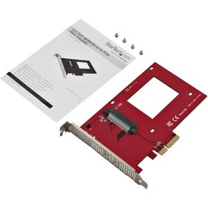 StarTech.com PEX4SFF8639. Hostschnittstelle: PCIe, Output interface: U.2, Expansion card standard: PCIe 4.0. Produktfarbe:
