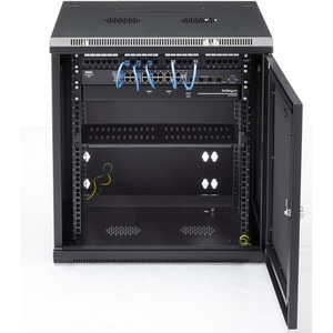 StarTech.com 12U 19" Wall Mount Network Cabinet - 20" Deep Hinged Locking IT Data Enclosure - Flexible Vented Rack w/Shelf
