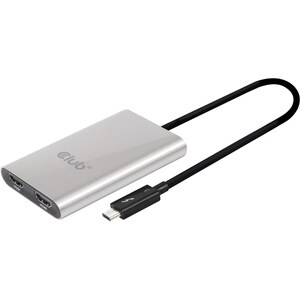Club 3D SenseVision Thunderbolt™ 3 to Dual Displayport™ 1.2 Adapter - 10.63" DisplayPort/Thunderbolt 3 A/V Cable for Ultra