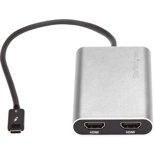 StarTech.com Thunderbolt 3 to Dual HDMI Adapter- 4K 60Hz - Mac and Windows Compatible - USB C Adapter - USB C HDMI - Thund