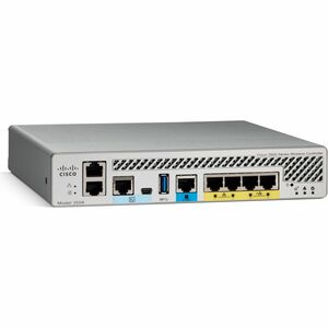 Cisco 3504 IEEE 802.11a/b/g/d/e/h/n/k/r/u/w/ac/ax Wireless LAN Controller - 5 x Network (RJ-45) - 5 Gigabit Ethernet, Giga