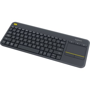 Logitech K400 Plus Keyboard - Wireless Connectivity - USB 2.0 Interface - TouchPad - Portuguese (Brazilian) - QWERTY Layou