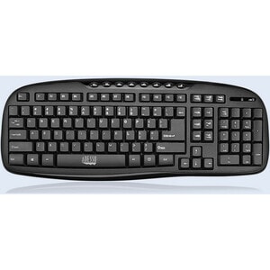 Adesso WKB-1330CB - 2.4 GHz Wireless Desktop Keyboard and Mouse Combo - USB Membrane Wireless RF 2.40 GHz Keyboard - 103 K