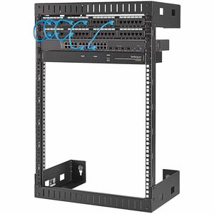 StarTech.com 15U 19" Wall Mount Network Rack, 12" Deep 2 Post Open Frame Server Room Rack for Data/AV/IT/Computer Equipmen