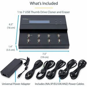 StarTech.com Standalone 1 to 7 USB Thumb Drive Duplicator/Eraser, Multiple USB Flash Drive Copier/Cloner, Sector-by-Sector