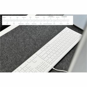 Macally Ultra-slim USB Wired Keyboard for Mac (White) - Cable Connectivity - USB Interface - 110 Key(s) - Windows, Mac OS 