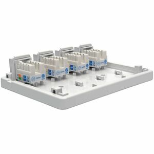 Eaton Tripp Lite Series Pre-Configured Unshielded Cat6 4-Port Surface-Mount Box, 110 IDC, RJ45, White - White - Acrylonitr