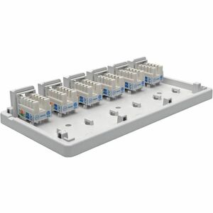 Eaton Tripp Lite Series Pre-Configured Unshielded Cat6 6-Port Surface-Mount Box, 110 IDC, RJ45, White - White - Acrylonitr