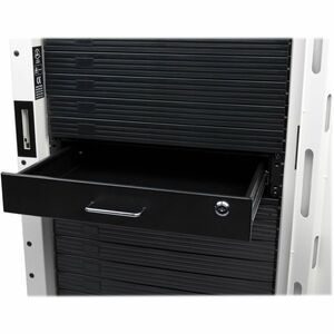 Eaton Tripp Lite Series SmartRack 2U Locking Rack-Mount Storage Drawer - 19? 2U Wide Rack-mountable - Black Powder Coat - 