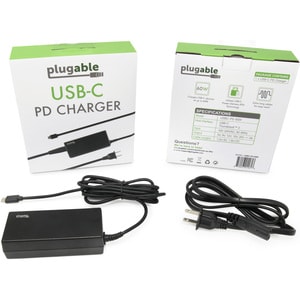 Plugable USB-C Chromebook Charger Replacement, 60W Type C Charger for Laptops - Compatible with USB-C Google Chromebooks i