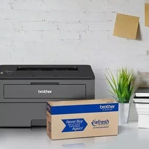 Brother HL-L2370DW Monochrome Compact Laser Printer with Wireless & Ethernet and Duplex Printing - 36 ppm Mono Print - A5,