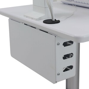 Ergotron StyleView Medical Cart - 7.26 kg Load Capacity - 4 Casters - 101.60 mm Caster Size - White, Aluminium - 61 cm (24