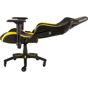 Corsair T1 RACE 2018 Gaming Chair - Black/Yellow - For Game, Desk, Office - PU Leather, Steel - Black, Yellow