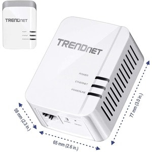 TRENDnet Powerline 1300 AV2 Adapter Kit, Includes 2 x TPL-422E Powerline Ethernet Adapters, IEEE 1905.1 & IEEE 1901, Gigab