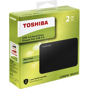 Disco Duro Pórtatil Toshiba Canvio Basics - 2.5" Externo - 2 TB - Negro - USB 3.0