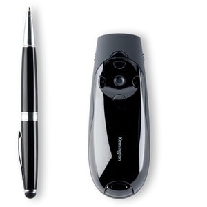 Kensington Presenter Expert Mouse/Presentation Pointer - Laser - Wireless - Radio Frequency - Black - USB