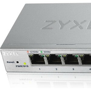 Conmutador Ethernet ZYXEL GS1200 GS1200-5 5 Puertos Gestionable - 2 Capa compatible - Par trenzado - De Escritorio