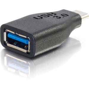 C2G USB 3.0 (USB 3.1 Gen 1) USB-C® to USB-A Adapter Converter M/F - Black - 1x USB 3.0 Type A - Female - 1x USB 3.0 Type C