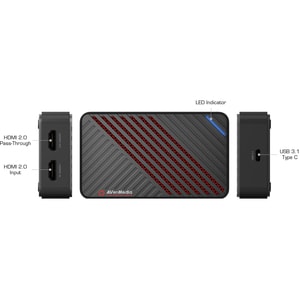 AVerMedia Live Gamer Ultra (GC553) - Functions: Video Game Capturing, Video Recording, Video Streaming - USB 3.1 Type C - 