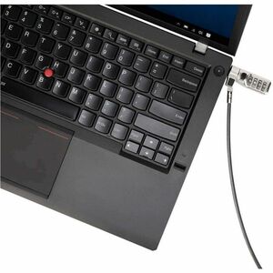Targus DEFCON Compact Serialized Combo Cable Lock - Combination Lock - Black - Galvanized Steel - 6.50 ft - For Notebook, 