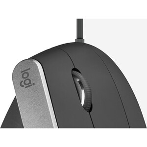Logitech MX Vertical Mouse - Bluetooth/Radio Frequency - USB Type C - Optical - 4 Button(s) - 4 Programmable Button(s) - B