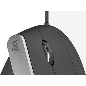 Logitech MX Vertical Maus - Bluetooth/Radio-Frequenz - USB-Typ C - Optisch - 4 Taste(n) - 4 Programmable Button(s) - Schwa