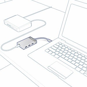 TRENDnet USB-C to Ethernet Gigabit Adapter, TUC-ETGH3, USB-C Hub with RJ-45 Gigabit, Windows and Mac Compatible, 3 x USB 3
