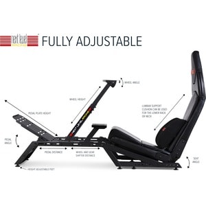 Next Level Racing F-GT Formula and GT Simulator Cockpit - Matte Black