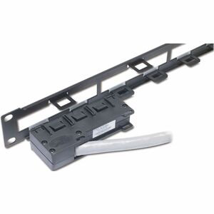 APC by Schneider Electric Cable Organizer - Black - 1 Pack Pack - Panel - 1U Rack Height