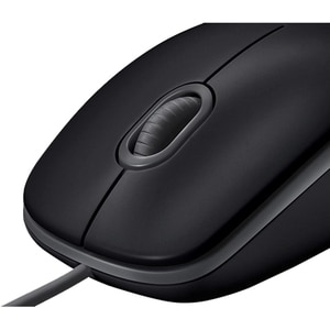 Logitech B110 Mouse - USB - Optical - Black - Cable