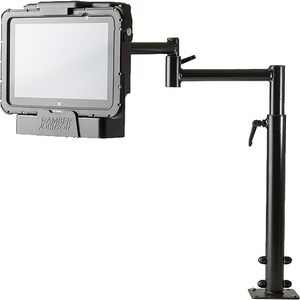 Gamber-Johnson Mounting Arm for Flat Panel Display, Docking Station, Tablet - Black Powder Coat - 1 Display(s) Supported -