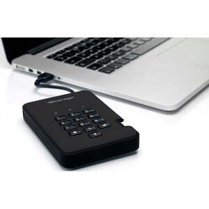 iStorage diskAshur2 HDD 2 TB | Secure Portable Hard Drive | Password Protected | Dust/Water-Resistant | Hardware Encryptio