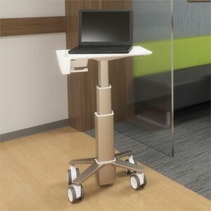 Ergotron CareFit Laptop-Wagen - 5,40 kg Belastbarkeit - 4 Rollen - 10,16 cm (4 Zoll) Rollengr�ße - Aluminium, Hochwertiger