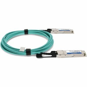 AddOn 15 m Fibre Optic Network Cable - 1 - TAA Compliant - Cable for Network Device - First End: 1 x QSFP+ Network - Male 