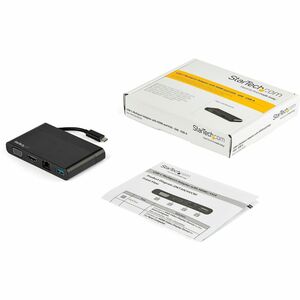 StarTech.com USB C Multiport Adapter with HDMI, VGA, Gb Ethernet & USB - USB C to 4K HDMI or 1080p VGA Adapter Mini Dock H